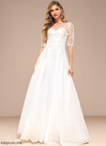 Wedding Wedding Dresses A-Line Lace Dress Floor-Length Chiffon Jaylah V-neck