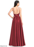 Silhouette Floor-Length Fabric V-neck Embellishment Neckline A-Line Length Pleated Elvira V-Neck Sleeveless Bridesmaid Dresses