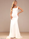Lace Wedding Dresses Neckline Sweep With Wedding Square Train Trumpet/Mermaid Dress Isabel Chiffon