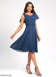 Neck Lilith With Ruffle Chiffon Dress A-Line Cocktail Cocktail Dresses Knee-Length Pleated Scoop