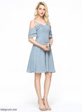 Ruffles With Chiffon V-neck Knee-Length A-Line Cascading Cocktail Marely Dress Cocktail Dresses