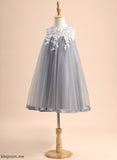 Dress Neck With Tulle Sleeveless - Flower Knee-length Girl Aniyah Scoop A-Line Flower Girl Dresses Lace