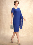 Dress Mother With Chiffon Bride Regan Sequins V-neck Sheath/Column Beading Mother of the Bride Dresses Knee-Length of the