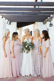 Spaghetti Straps V Neck Lace Wedding Dresses, Backless Mermaid Beach Wedding Gowns STF15423