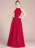 ScoopNeck Fabric Embellishment A-Line Floor-Length Length Silhouette Ruffle Neckline Jaqueline Bridesmaid Dresses