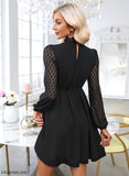 Mini Long Dresses Round Club Dresses Sleeves A-line Neck Elegant Polyester Emilee