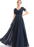 Lace A-Line V-neck Neckline Floor-Length Length Fabric Sleeve Silhouette Danielle Knee Length Natural Waist Bridesmaid Dresses