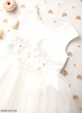 - Tulle Scoop Flower Girl Dresses Flower Tea-length With Girl Sleeveless Neck Nathalie Ball-Gown/Princess Dress Lace/Beading/Flower(s)