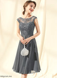 Chiffon Tiana Cocktail Dresses Cocktail Neck With Knee-Length Sequins Lace Dress Scoop A-Line