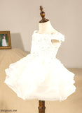Flower Knee-length Deanna Dress - Sleeveless Girl Off-the-Shoulder Ball-Gown/Princess Organza Flower Girl Dresses