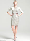 Bride Lace Sheath/Column Mother Scoop Dress Knee-Length Tanya the of Neck Mother of the Bride Dresses
