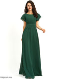 Embellishment Ruffle Neckline Silhouette A-Line Floor-Length Length Fabric ScoopNeck Myla Bridesmaid Dresses