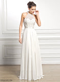 Wedding Floor-Length Scoop Wedding Dresses With Chiffon Norma Dress Neck Beading A-Line Lace Sequins