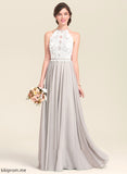 Silhouette Straps A-Line Floor-Length Fabric Neckline Lace ScoopNeck Length Avery Natural Waist Scoop Bridesmaid Dresses