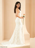 V-neck Train Lace Wedding Alice Dress Trumpet/Mermaid Wedding Dresses Court