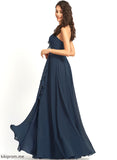 Silhouette Floor-Length SplitFront Fabric V-neck A-Line Neckline Length Embellishment Rory Bridesmaid Dresses
