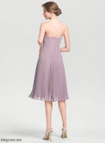 With A-Line Sweetheart Mackenzie Cocktail Knee-Length Chiffon Dress Cocktail Dresses Pleated