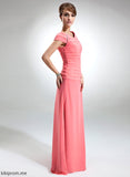Mother of A-Line With Dress Mother of the Bride Dresses Scoop Neck Floor-Length Raegan Ruffle Beading Chiffon Bride the