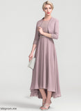 of Kaylin Dress Lace Mother of the Bride Dresses Asymmetrical Chiffon Neck Beading Scoop A-Line Bride the With Mother