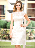 Wedding Knee-Length Joselyn Neck Wedding Dresses Dress A-Line Lace Scoop