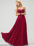 Chiffon With Prom Dresses Jill Floor-Length Rhinestone Lace A-Line Sweetheart