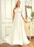 Scoop Stephanie Lace Chiffon Wedding Floor-Length Dress Sequins With Wedding Dresses