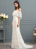 Wedding Lace Amirah Sweep Wedding Dresses Train Dress Trumpet/Mermaid Off-the-Shoulder Bow(s) With