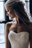 Elegant A-Line 3D Lace Wedding Dresses Chapel Train PQBSQF22