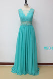 Scoop A Line Exquisite Chiffon Beading Prom Dresses PHCS9FEX