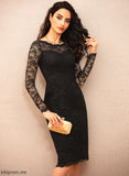 Scoop Club Dresses Knee-Length Bodycon Summer Neck Cocktail Lace Dress