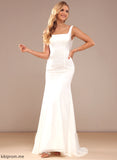 Lace Wedding Dresses Neckline Sweep With Wedding Square Train Trumpet/Mermaid Dress Isabel Chiffon