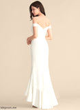 Off-the-Shoulder Katherine With Trumpet/Mermaid Wedding Ruffles Asymmetrical Wedding Dresses Dress Cascading