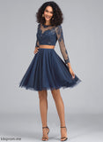 With Neck A-Line Scoop Dress Lace Brooke Homecoming Homecoming Dresses Short/Mini Tulle