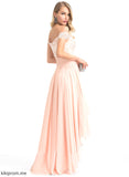 Asymmetrical Chiffon Prom Dresses Alissa A-Line Off-the-Shoulder Sequins With
