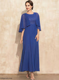 Maggie of Mother of the Bride Dresses Scoop A-Line Dress Lace Ankle-Length Neck Mother Bride Chiffon the