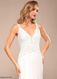 Dress With Sequins Wedding Lace Trumpet/Mermaid Yaretzi Wedding Dresses Sweep Train V-neck Chiffon