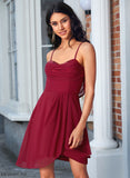 V-neck Jersey With Sequins Sequined Cascading Isabella Homecoming Dress Short/Mini Club Dresses Sheath/Column Ruffles