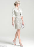 Bride Lace Sheath/Column Mother Scoop Dress Knee-Length Tanya the of Neck Mother of the Bride Dresses