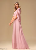 A-Line Neckline V-neck Lace Silhouette Embellishment Floor-Length Length Fabric Mariela Floor Length A-Line/Princess Bridesmaid Dresses