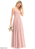 Neckline Length Floor-Length V-neck Fabric Pleated Silhouette Embellishment A-Line Shea Bridesmaid Dresses