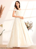 With Dress Wedding Floor-Length Off-the-Shoulder Beading Wedding Dresses Ball-Gown/Princess Sequins Avah