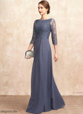 A-Line Lace Scoop Dress Ruffle Chiffon Neck Mother Floor-Length the Azaria With Mother of the Bride Dresses Bride of