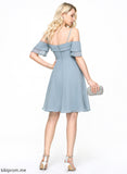 Ruffles With Chiffon V-neck Knee-Length A-Line Cascading Cocktail Marely Dress Cocktail Dresses