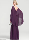 the Ruffle Dress Beading With V-neck Mother of the Bride Dresses Bride of Katelyn Floor-Length A-Line Mother Chiffon