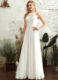 Wedding Floor-Length A-Line Scoop Liberty Wedding Dresses Dress Neck