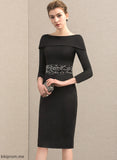 Charity With Sequins Mother Dress the of Jersey Bride Beading Off-the-Shoulder Mother of the Bride Dresses Knee-Length Sheath/Column