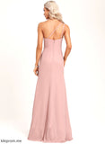 Silhouette Embellishment Neckline Floor-Length A-Line Fabric Length Ruffle One-Shoulder Mabel Half Sleeves Floor Length Bridesmaid Dresses