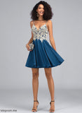 Prom Dresses Harriet A-Line Short/Mini V-neck With Beading Chiffon