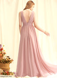 A-Line Silhouette Floor-Length Neckline Fabric Embellishment V-neck Length Pleated Sabrina Natural Waist Sleeveless Bridesmaid Dresses