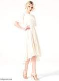 Fabric A-Line Neckline Silhouette Embellishment Scoop Asymmetrical Length Pleated Luna Bridesmaid Dresses